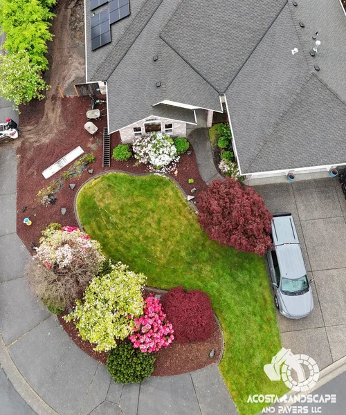 Contemporary Patio, Retaining Wall & Sod Renovation in Snohomish 